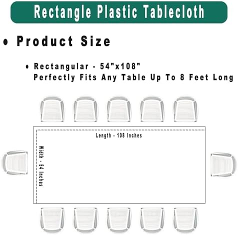 Light Yellow Plastic Tablecloths 2 Pack for 8 ft Table