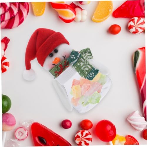 BIUDECO Snowman Candy Containers 5 Pack Christmas Decorative Jars