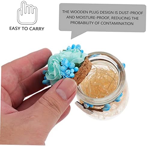 MAGICLULU 4pcs Colorful Glass Candy Bottles with Cork for Party