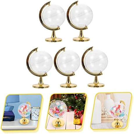 5Pcs Globe Shape Candy Boxes Mini Round Storage Containers Decorative Treat Holders for Parties