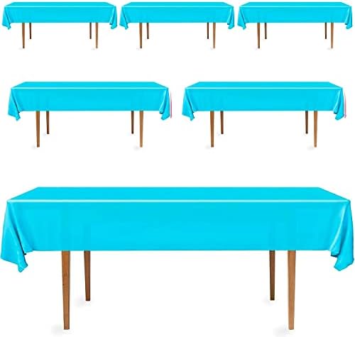 DecorRack 6 Pack Rectangular Tablecloths 54x108 BPA-Free
