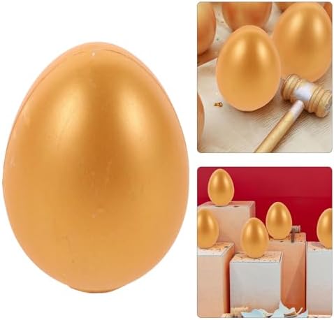 Totority 6pcs Golden Empty Easter Eggs for Parties
