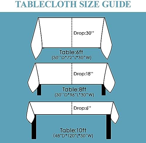 VidaFete 10 Pack 90x132 Inch White Tablecloth