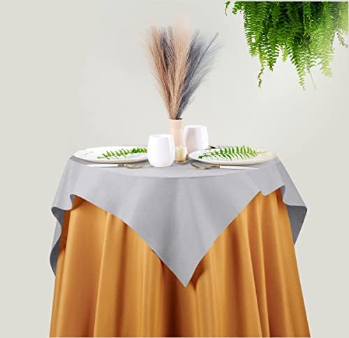 Disposable Tablecloth 55x55 Gray Paper for Square or Round Tables