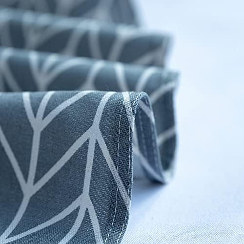 Xiongrida 60 Inch Cotton Linen Round Table Cover Grey