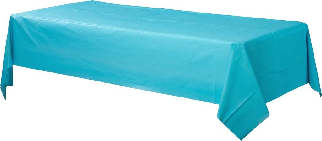 Amscan Caribbean Blue Table Cover 54x108