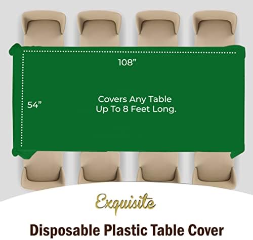 Exquisite Emerald Green Party Tablecloths 12-Pack