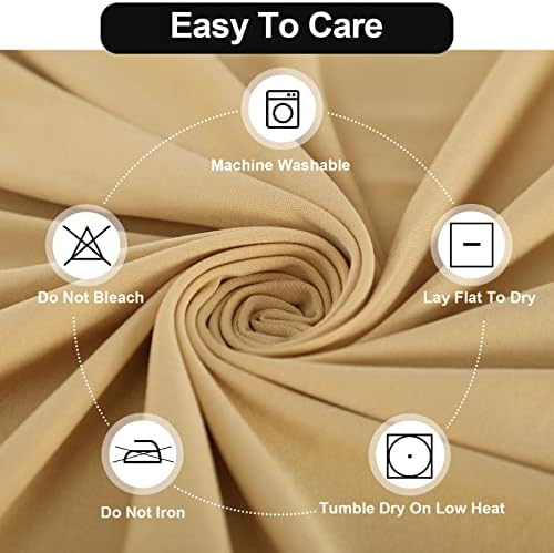 FestiCorp Beige Spandex Table Cover for 5 Foot Table