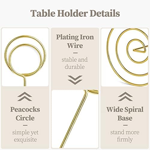 RONTEDA Table Number Holders 10Pcs 875 Inch Gold