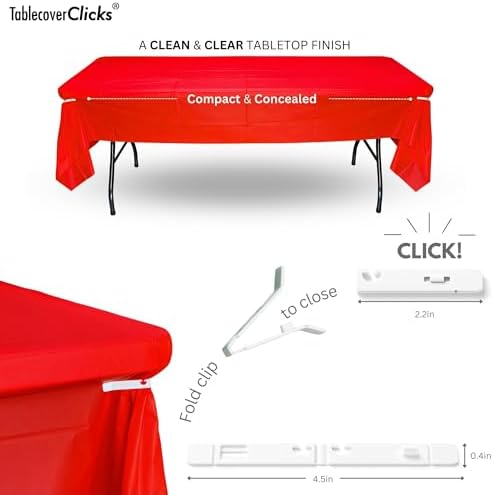 32 Pack Table Cover Clips for Plastic Tablecloths - Party Decor