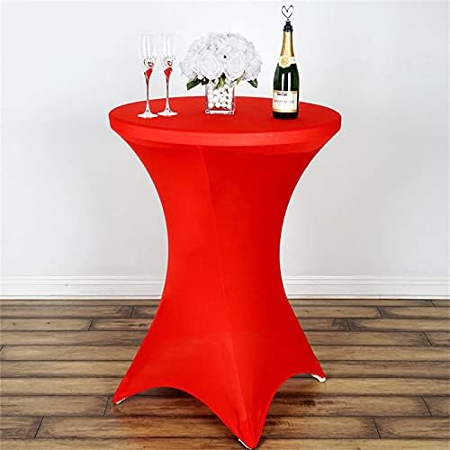Jeloris 2 Pack 32x43 Inch Highboy Red Cocktail Spandex Tablecloth