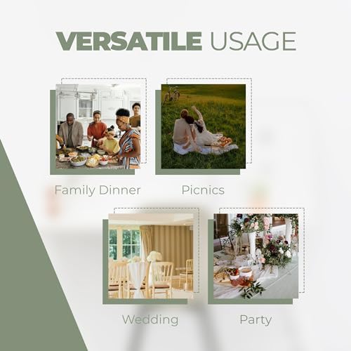Sage Green Rectangle Waterproof Tablecloth for 4-6 Seats