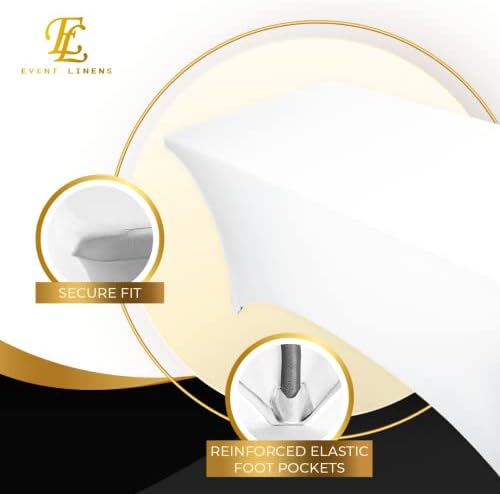 6ft Spandex Tablecloth Rectangular - Wedding Banquet Linen Cover