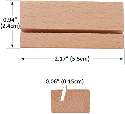 WILLOWDALE 6Pcs 217 Inch Place Card Holder Wooden Stand for Display Party Decorations