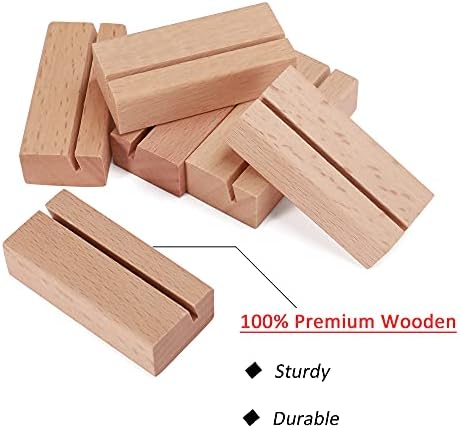 WILLOWDALE 6Pcs 217 Inch Place Card Holder Wooden Stand for Display Party Decorations