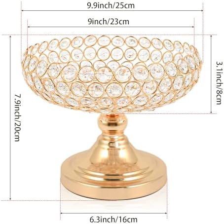 Elegant Hollow-Carved Crystal Fruit Bowl 1PC