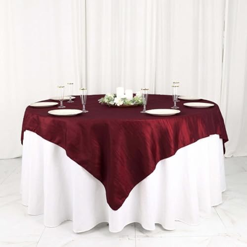 Balsa Circle 72x72 Inch Burgundy Table Overlay