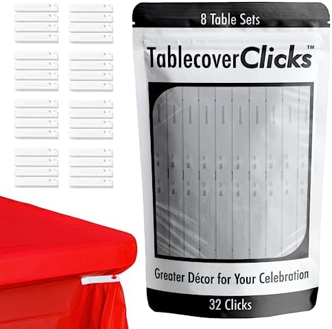 32 Pack Table Cover Clips for Plastic Tablecloths - Party Decor
