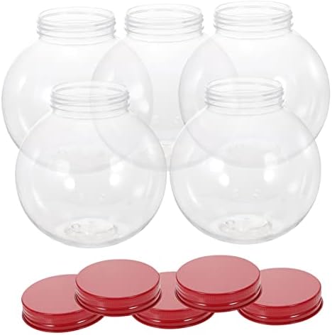 5pcs Ball Shaped Candy Jar with Seal Lid for Christmas Party Favors