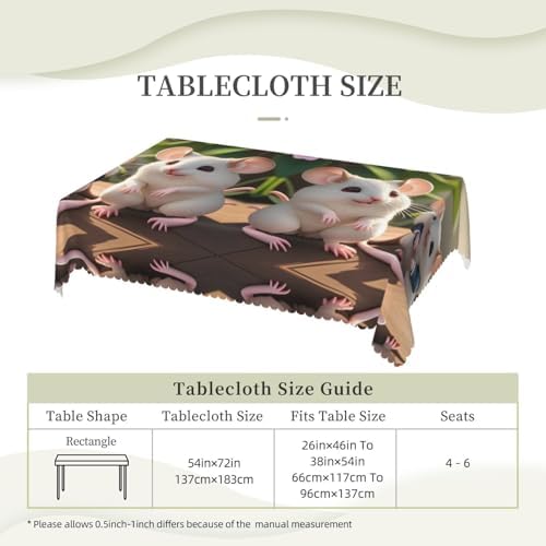 Mother And Child Rats Tablecloth Waterproof