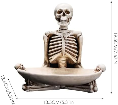 Halloween Candy Bowls with White Skull and Ghost Design
