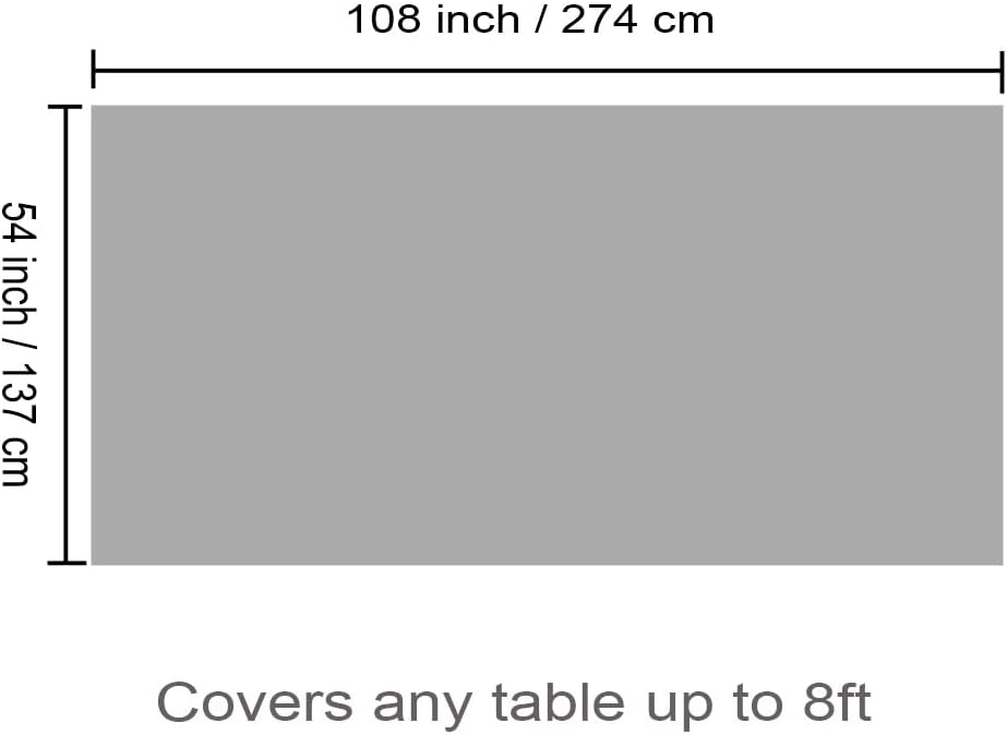 Siencooray Pastel Grey Tablecloth 6 Pack 54x108