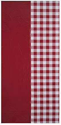 Hammont Checkered Tablecloth Red White Gingham Table Cover 4 Pack