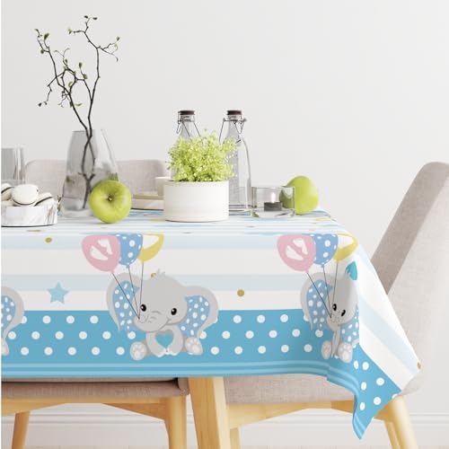 Elephant Table Covers 3 Pack 54 x 108 Jungle Theme Kids Tablecloths for Birthday Parties