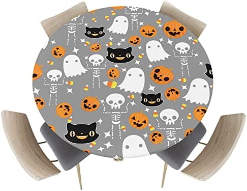 Halloween Fitted Round Tablecloth with Elastic Edge