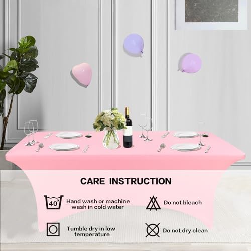 IVAPUPU 2 Pack 6FT Stretch Table Cloth for Events