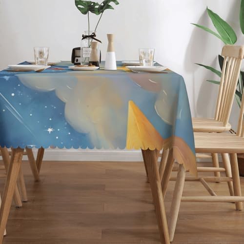 Girl Under The Stars Anti-Grease Waterproof Tablecloth
