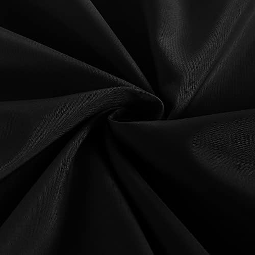 Obstal 2 Pack Black Tablecloths for 4 Foot Rectangular Tables