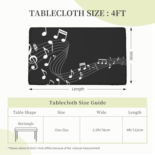 Musical Notes Tablecover for Music Party Decoration