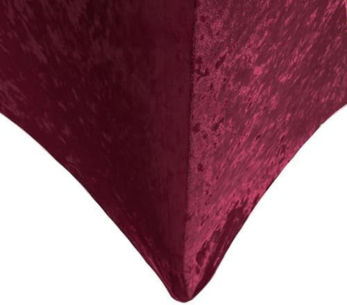 8 Ft Rectangular Velvet Spandex Tablecloth - Burgundy