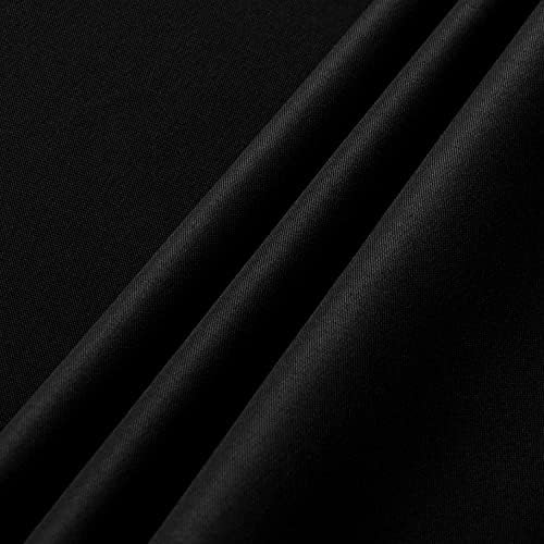 Sancua 2 Pack Black Tablecloth 60x84 Inch Rectangle 4 Feet Table Cover