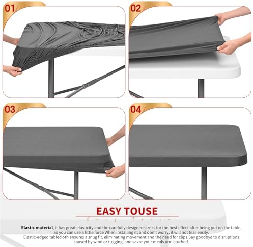 Showgeous 6 Pack Rectangle Tablecloths for 6 Foot Tables
