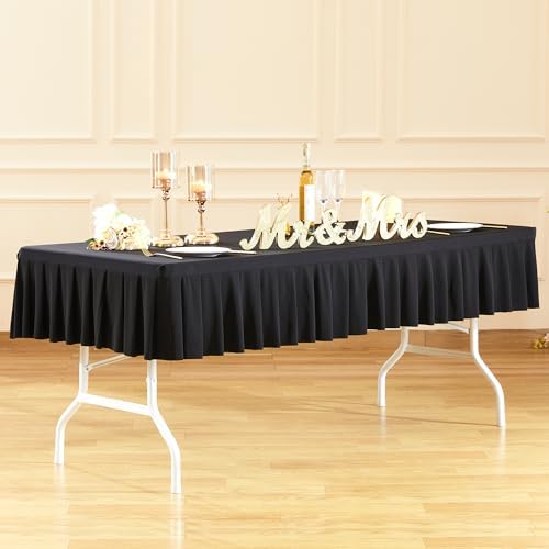 Wish Care 4ft Black Spandex Table Cover