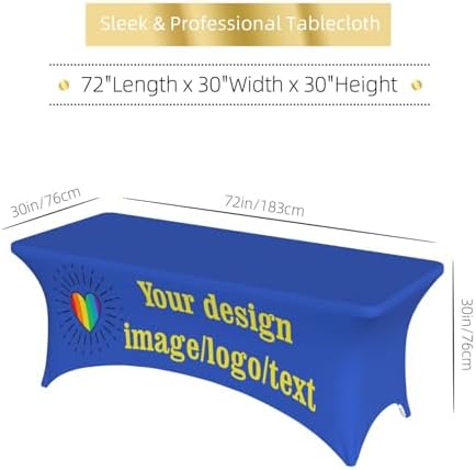 Custom Spandex Tablecloth with Logo 6FT Rectangular
