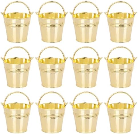 12Pcs Mini Plastic Candy Buckets for Wedding Party Favors