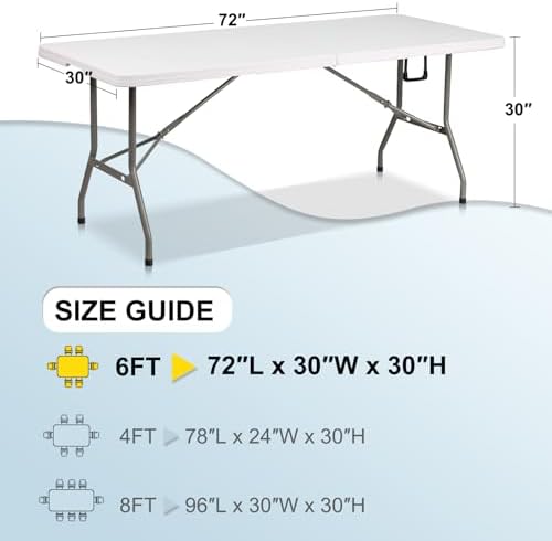 ABCCANOPY 2PCS 6 ft Gray Tablecloths