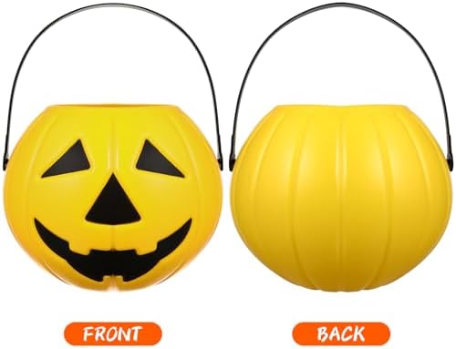 Didiseaon 2Pcs Pumpkin Candy Bucket Halloween Decor