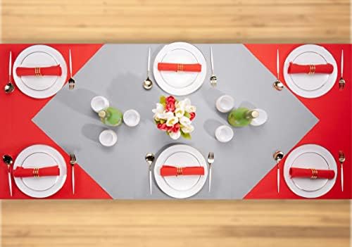 Disposable Tablecloth 55x55 Gray Paper for Square or Round Tables