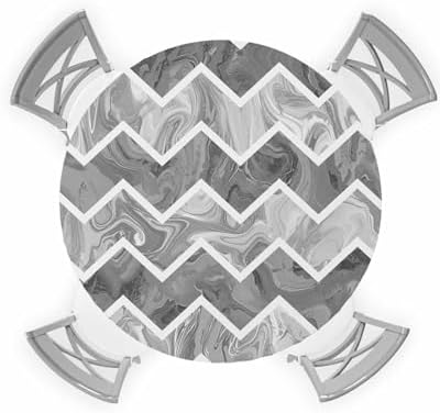 Marble Gray Round Waterproof Table Cover 36-44 Inch