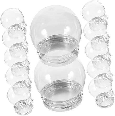 150ml Plastic Candy Bottle 12 Pack Light Bulb Shaped Snow Globe Kit