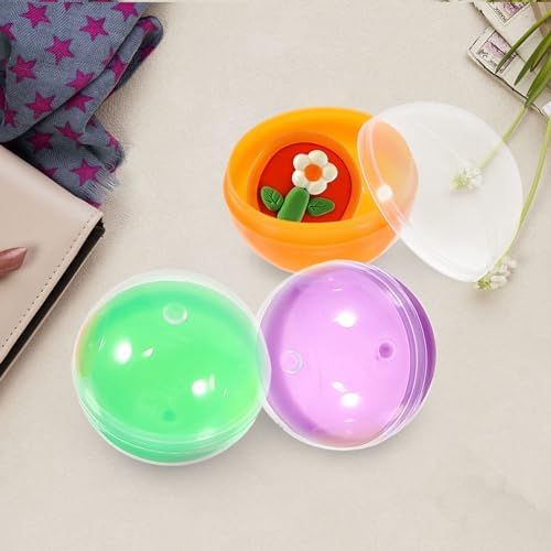 50pcs Empty Gumball Machine Capsules Plastic Ball Candy Container Mini Party Favor Egg for DIY Craft