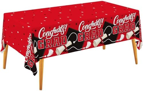 Gatherfun Graduation Decorations 2025 Kit 2 Pcs Red Tablecovers