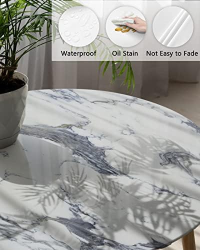 Modern Marble Striped Tablecloth for Round Tables 55-60in