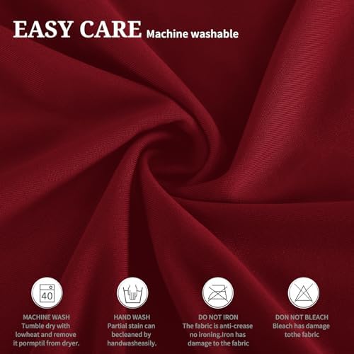 6 Pack Round Cocktail Table Skirt Spandex Tablecloth Wine Red Wavy Drapes High Top Cover