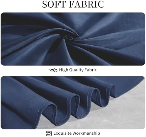 Easy-Going 6 Pack Navy Tablecloths 60x102 Inch