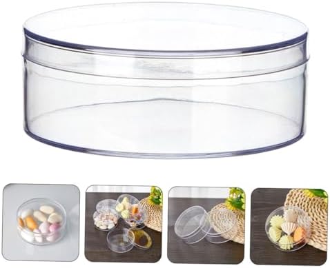 6pcs Round Clear Candy Server Storage Box